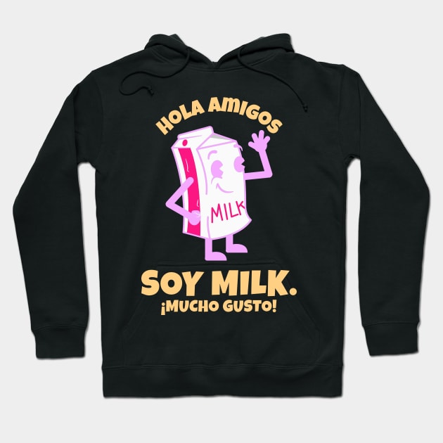 Funny Spanish Soy Milk Hoodie by Herbivore Nation - Vegan Gifts